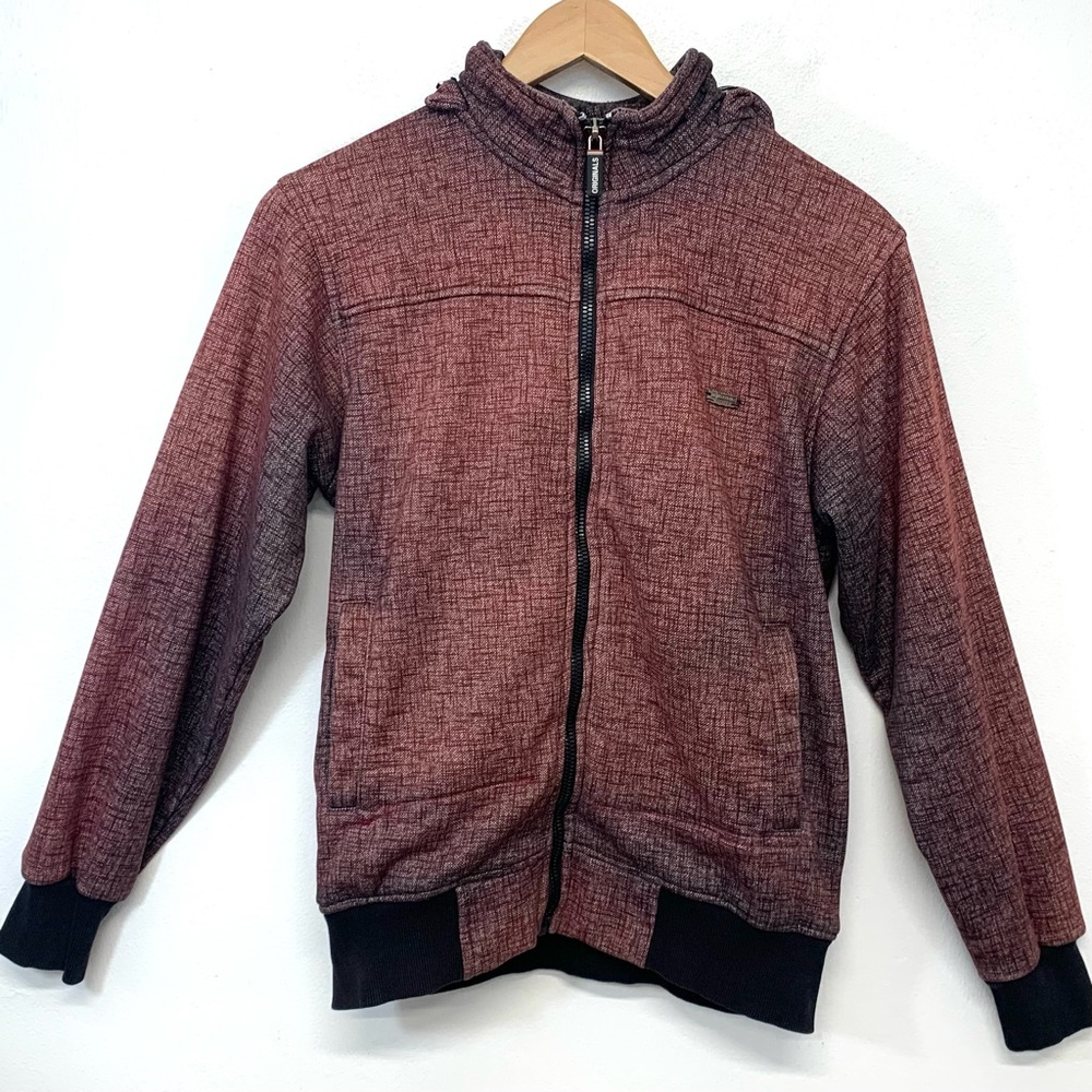 Jack & Jones Full Zip Sweatshirt Men Large Hood Plush Lined Pockets Casual Work